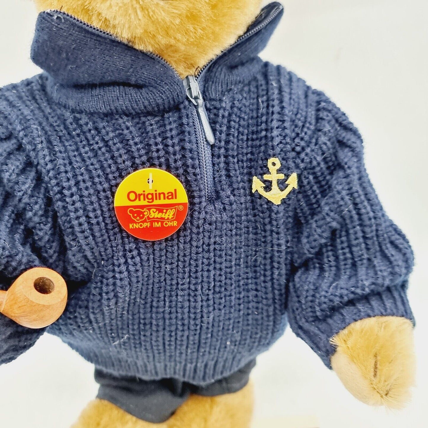 Nr. 999! Steiff 670114 Teddybär Fischer limitiert 2000 aus 1998 35 cm Mohair