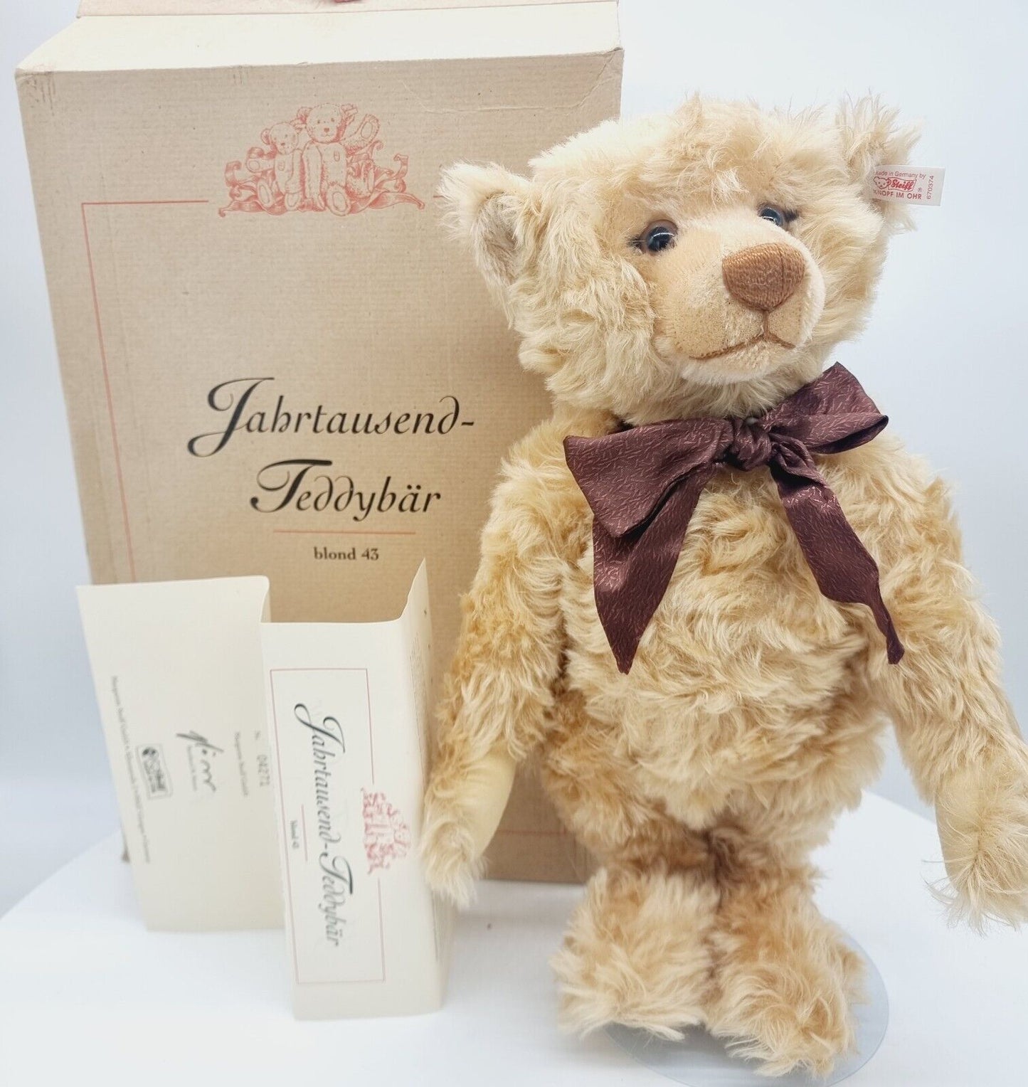 Steiff 670374 Jahrtausend Teddybär blond 43 cm limitiert bis Ende 1999 blond