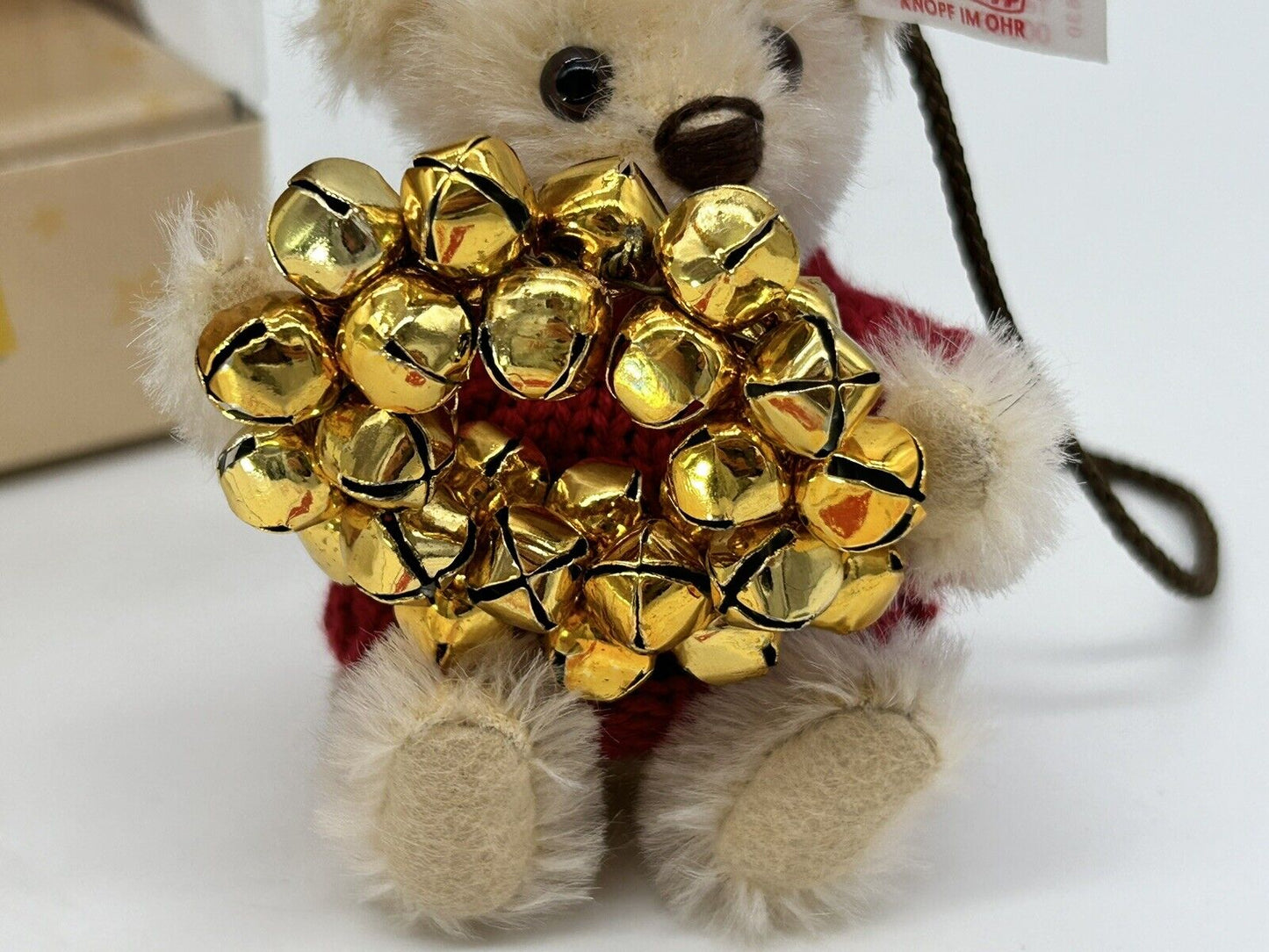 Steiff 668630 Teddybär Teddy with Wreath Ornament limitiert 1500 aus 2006 Mohair