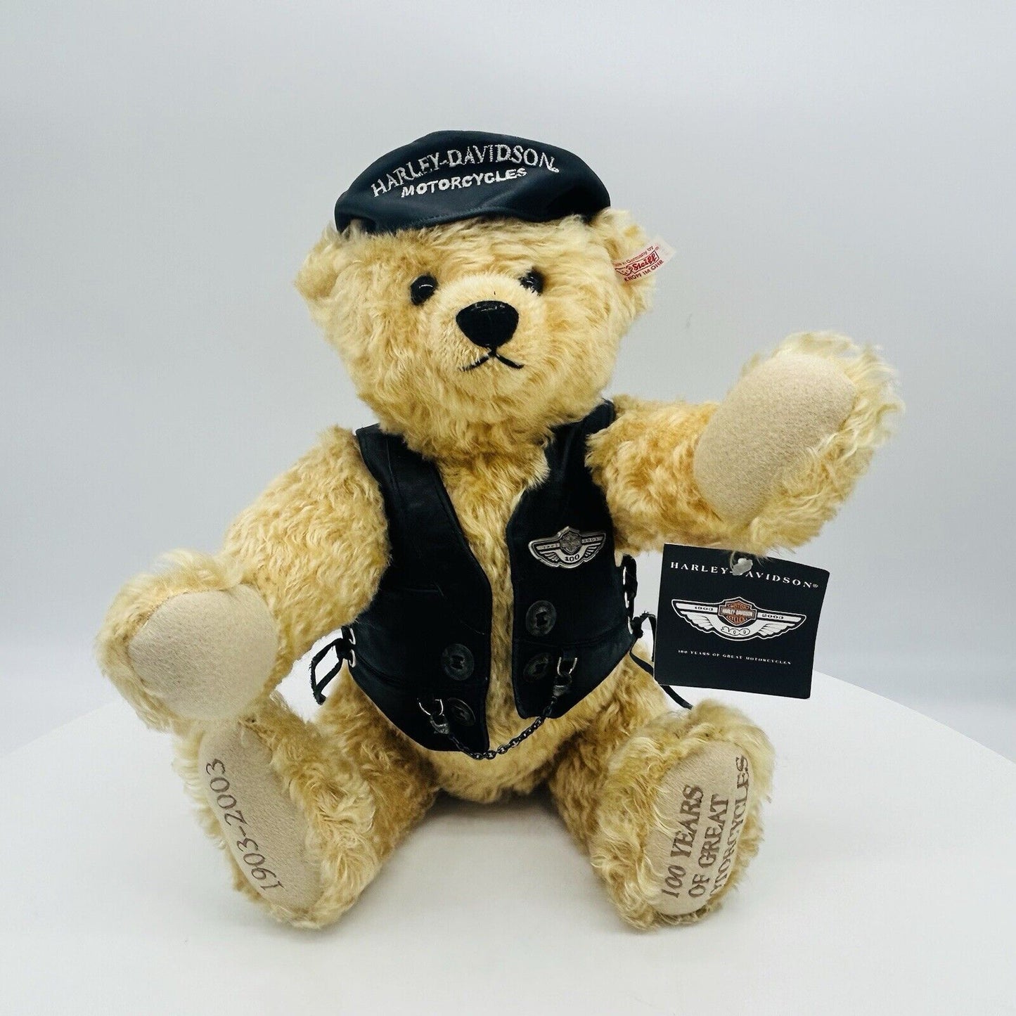 Steiff 666476 Teddybär Harley Davidson limitiert 5000 aus 2002 40 cm Mohair