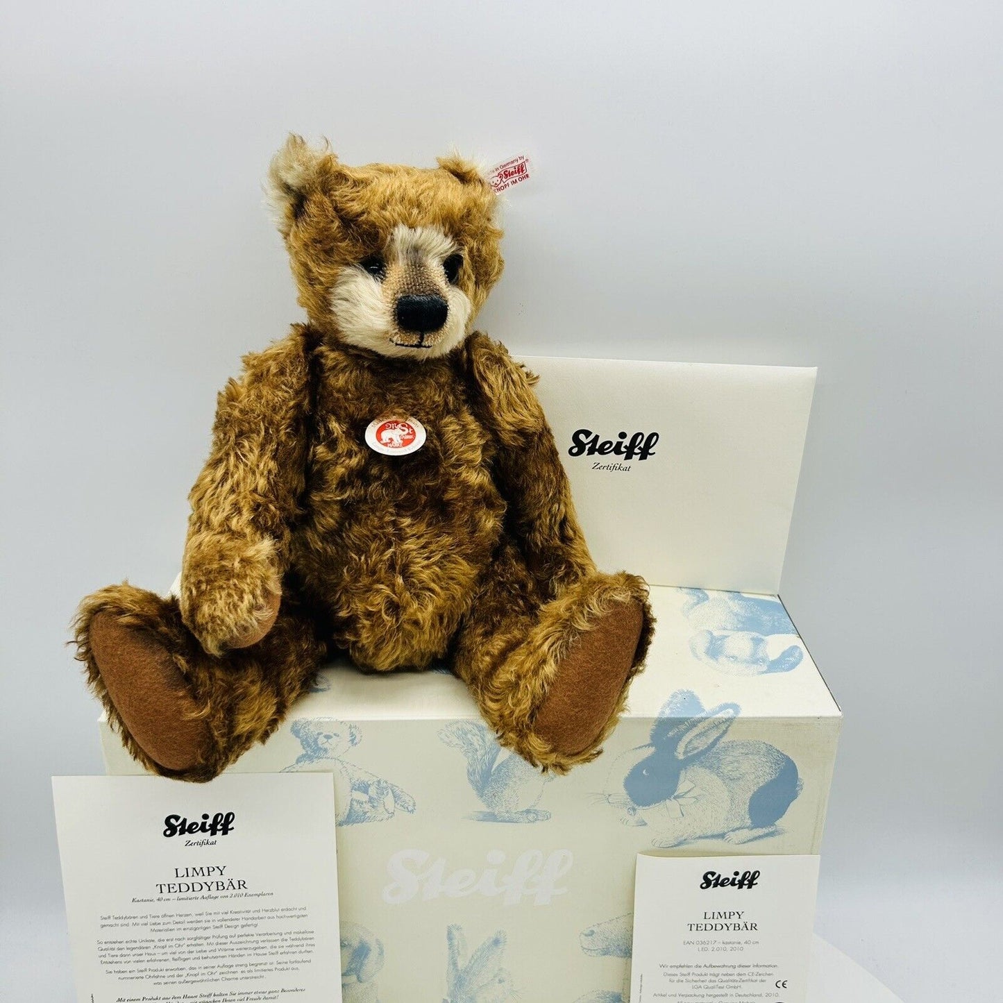 Steiff 036217 Teddybär Limpy limitiert 2010 aus 2010 40 cm Mohair