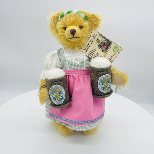 Hermann Coburg Teddybär Oktoberfest Wiesn-Wirtin limitiert 100 35cm Mohair