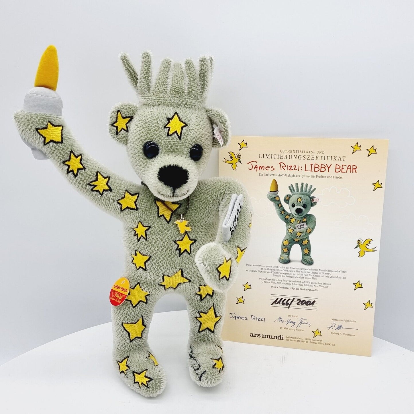 Steiff Teddybär  994975 Libby Bear für James Rizzi limitiert 2001 aus 2001