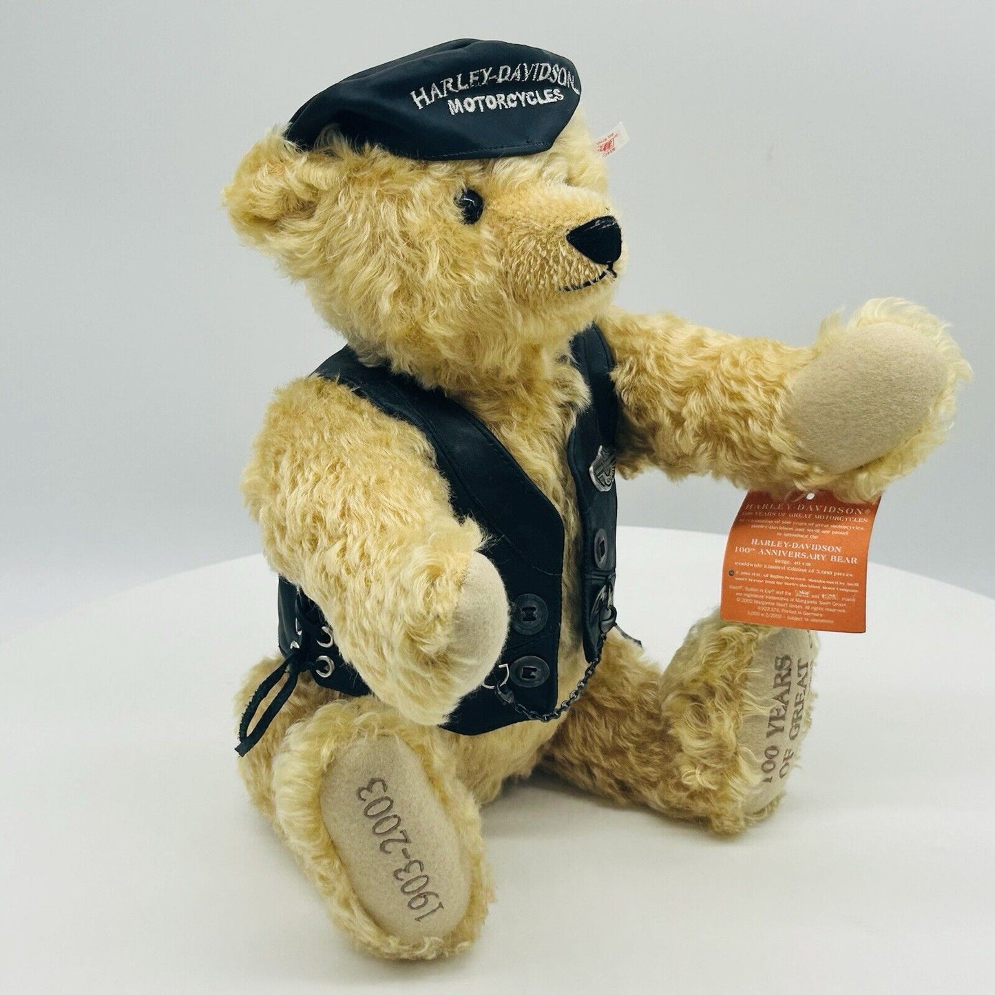 Steiff 666476 Teddybär Harley Davidson limitiert 5000 aus 2002 40 cm Mohair