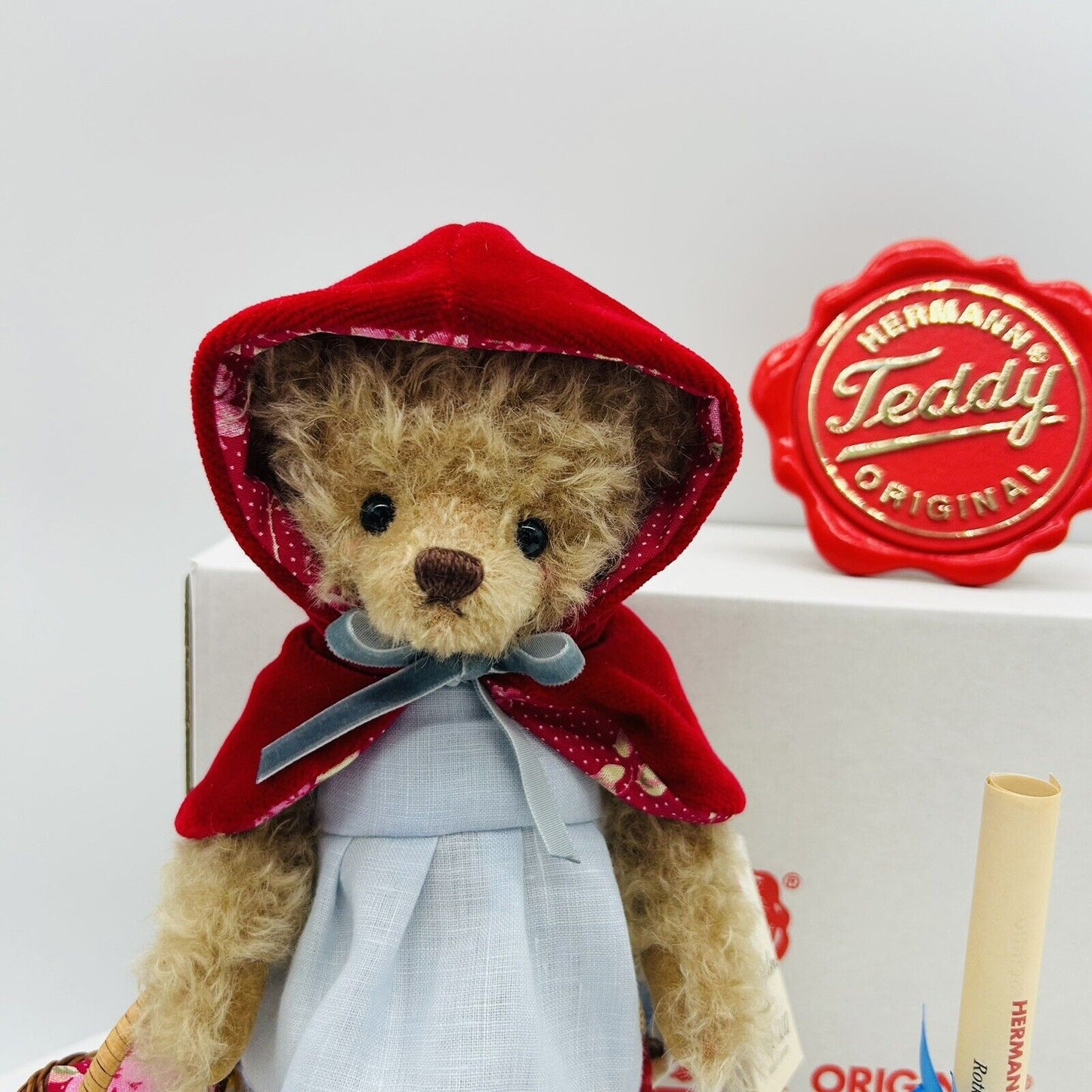 Hermann Teddy 118558 Teddybär Rotkäppchen limitiert 200 25 cm Mohair