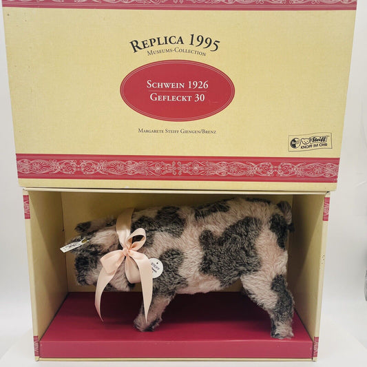 Steiff Schwein gefleckt Replica 1926 limitiert 3000 aus 1995 30cm