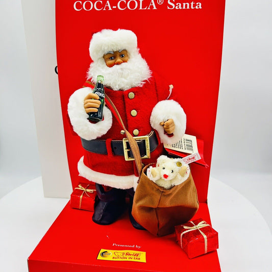 Steiff 670350 Coca Cola Santa Claus mit Teddybär limitiert 10000 35 cm Mohair