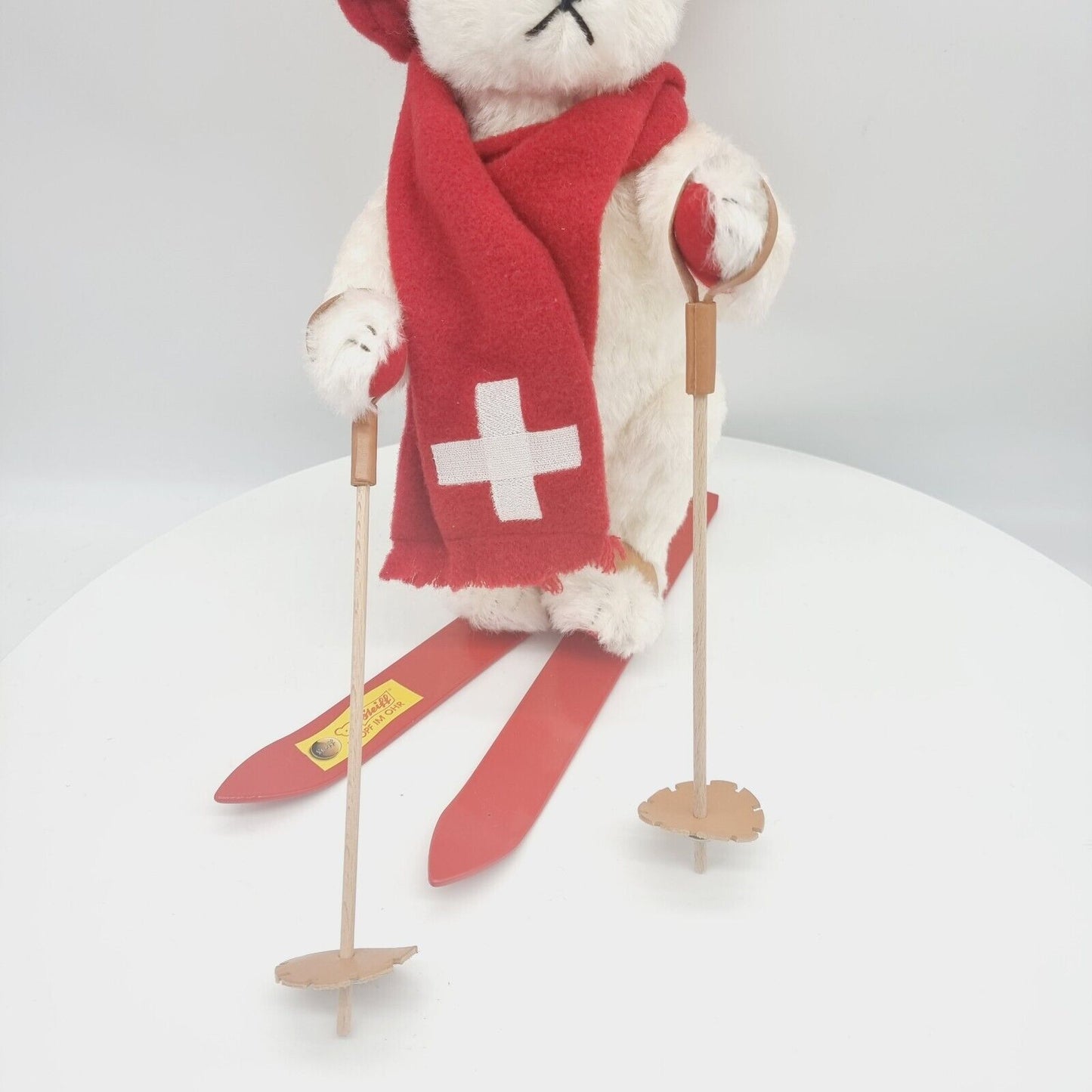 Steiff 660146 Skifahrer Teddybär weiß 34 cm 2000 limitiert 1500 exklusiv Schweiz