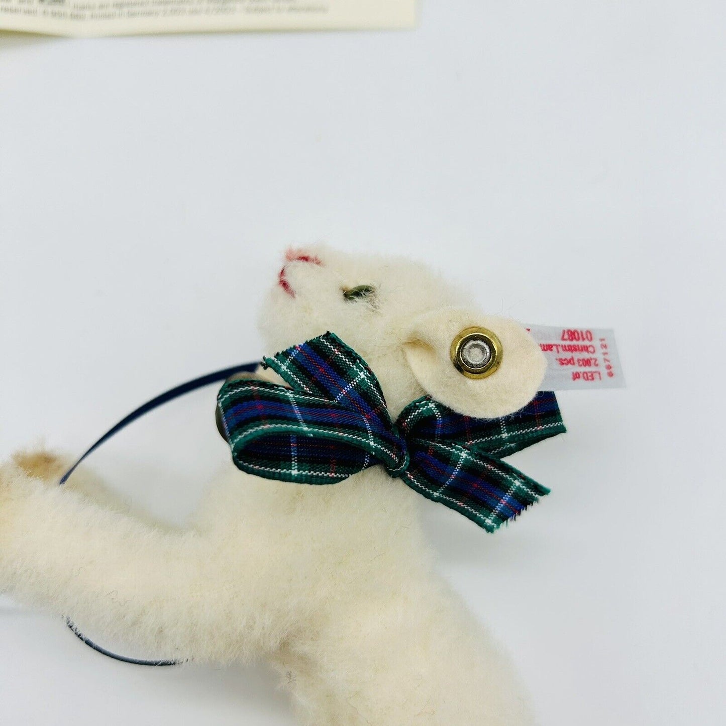 Steiff 667121 Ornament Christmas Lamb Weihnachtslamm North America