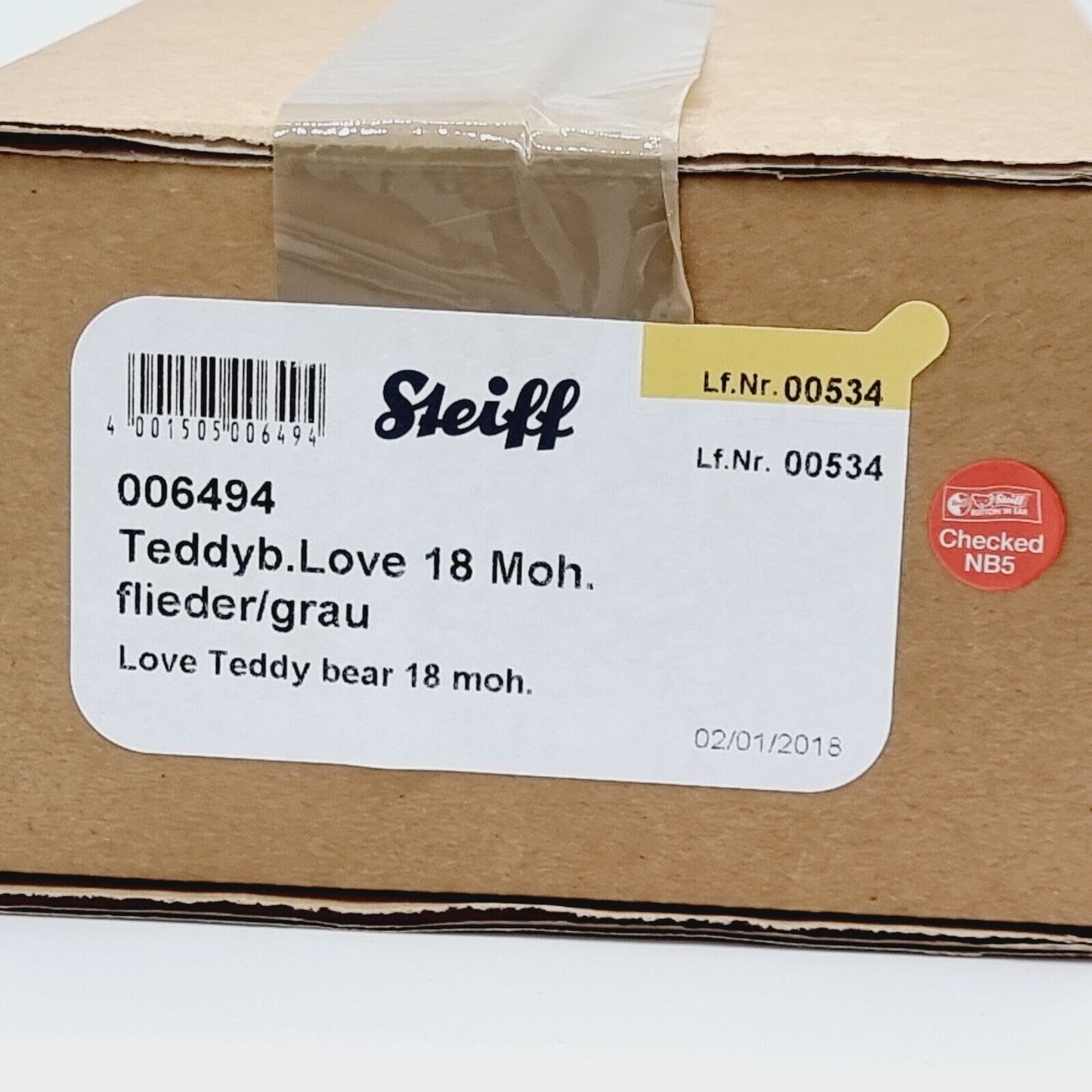 Steiff Swarovski 006494 Teddybär Love limitiert 1000 aus 2018 18 cm Mohair