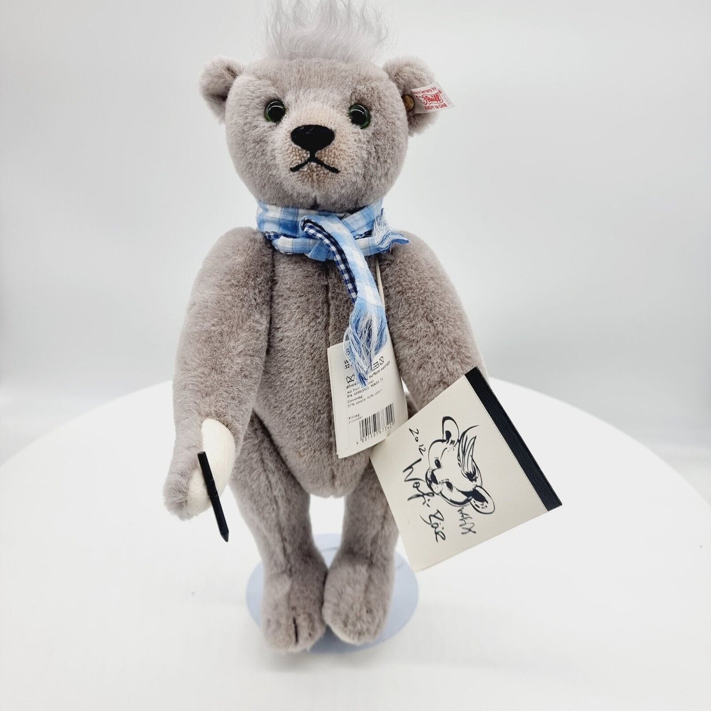 Steiff 673429 Wolfi Teddybär 32 cm Alpaca grau Jahr 2012 Wolfgang Joop