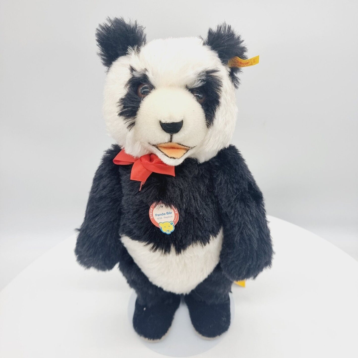 Steiff 408311 Panda Bär 34 cm mit Stimme Replica 1938 mit Etikett