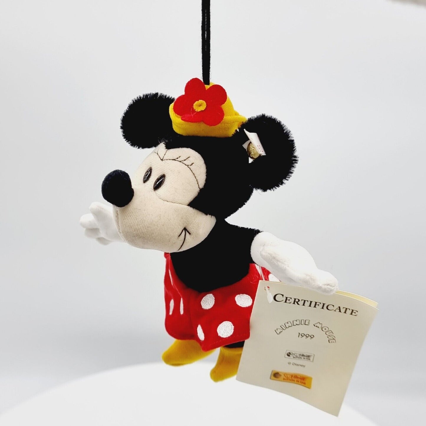 Steiff 651649 Disney Minnie Maus Ornament limitiert 1928 aus 1999 15 cm Mohair