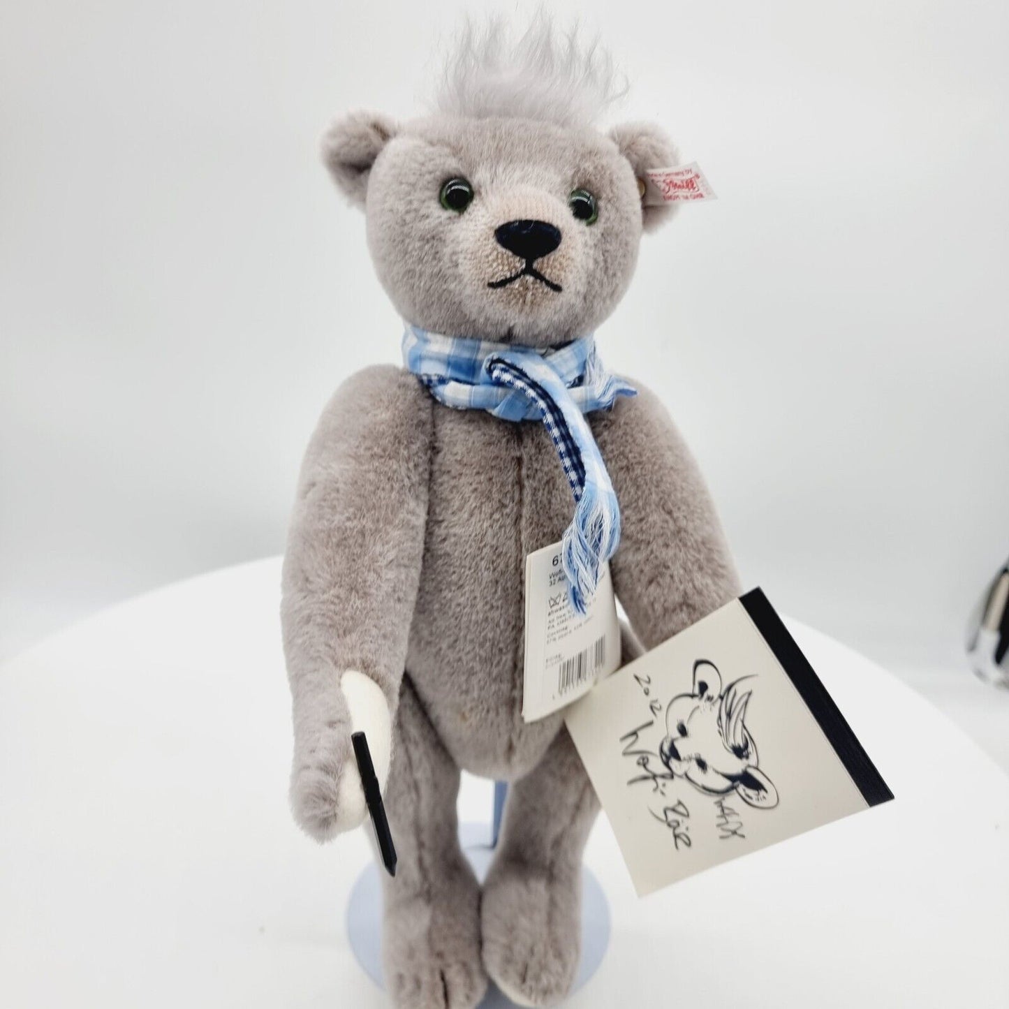 Steiff 673429 Wolfi Teddybär 32 cm Alpaca grau Jahr 2012 Wolfgang Joop