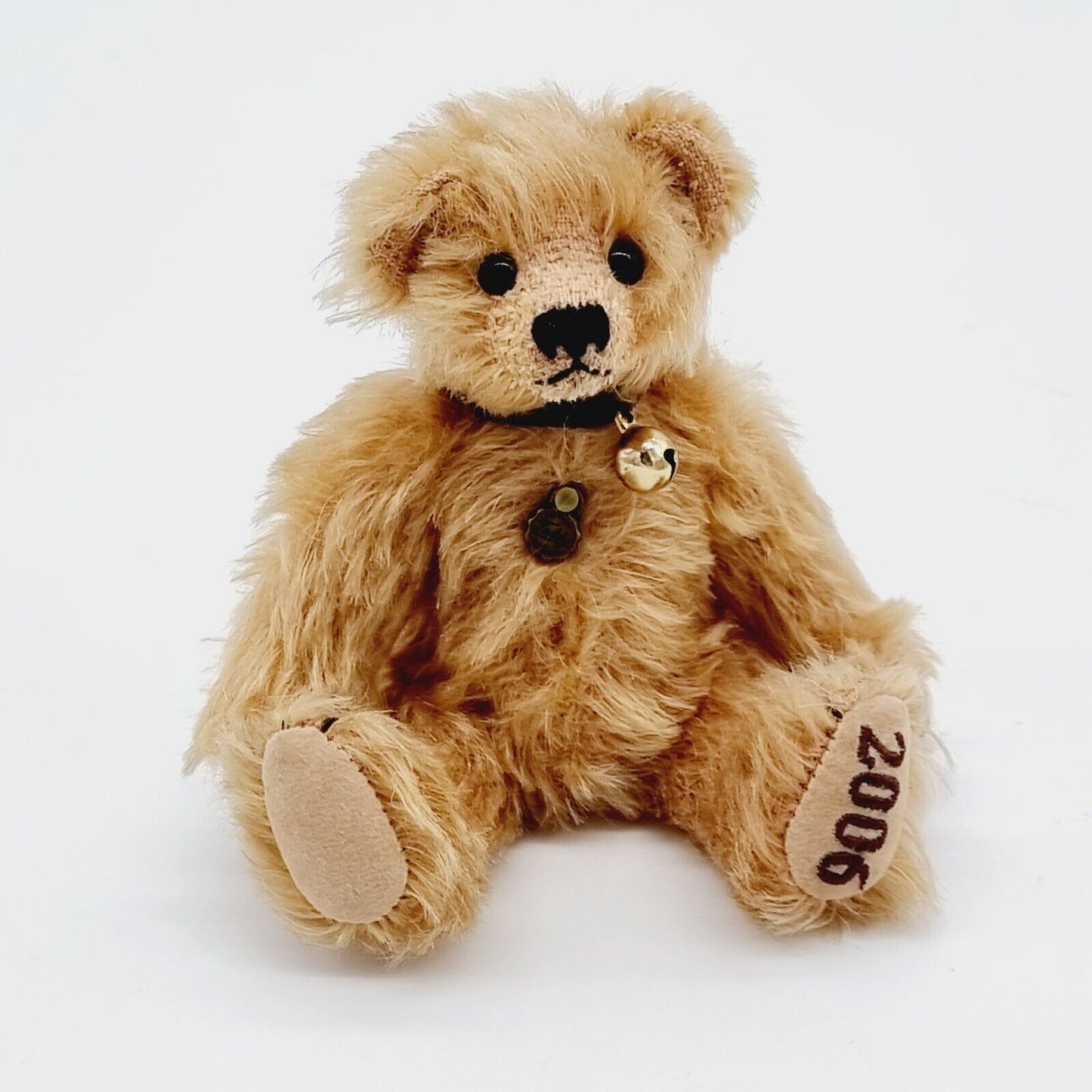 Hermann Coburg Miniatur Bär 2006 mit Glöckchen 13 cm Mohair