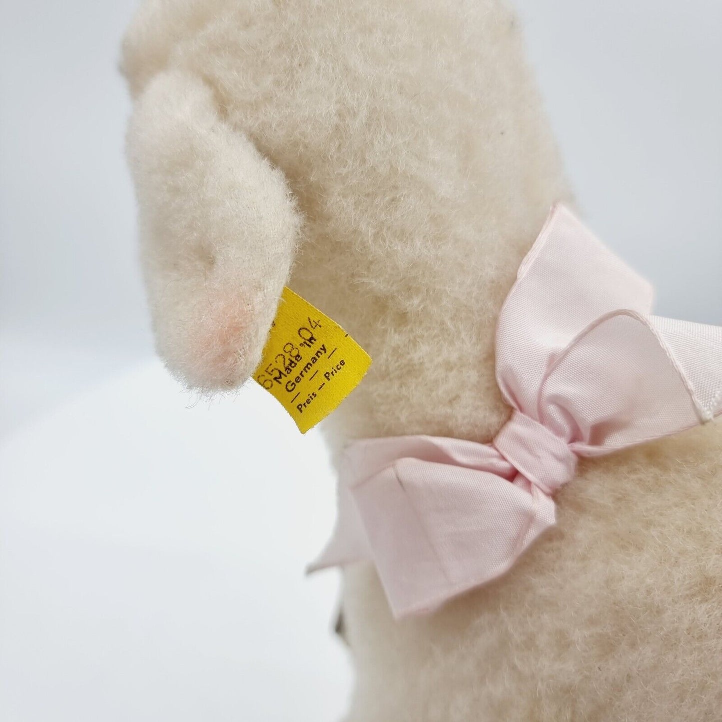 Steiff 6528,04 Lamm Lamby 28 cm 1959 - 1967 Wollplüsch mit Glocke stehend