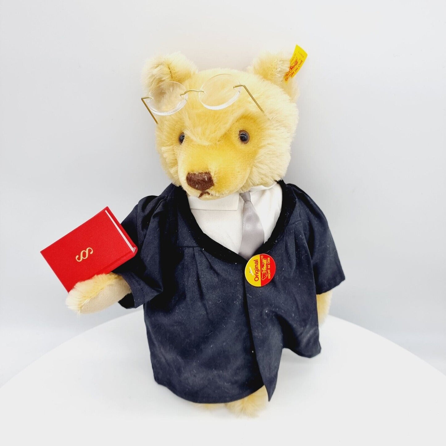 Steiff 028571 Teddybär Anwalt mit Brille und Gesetzbuch 35 cm