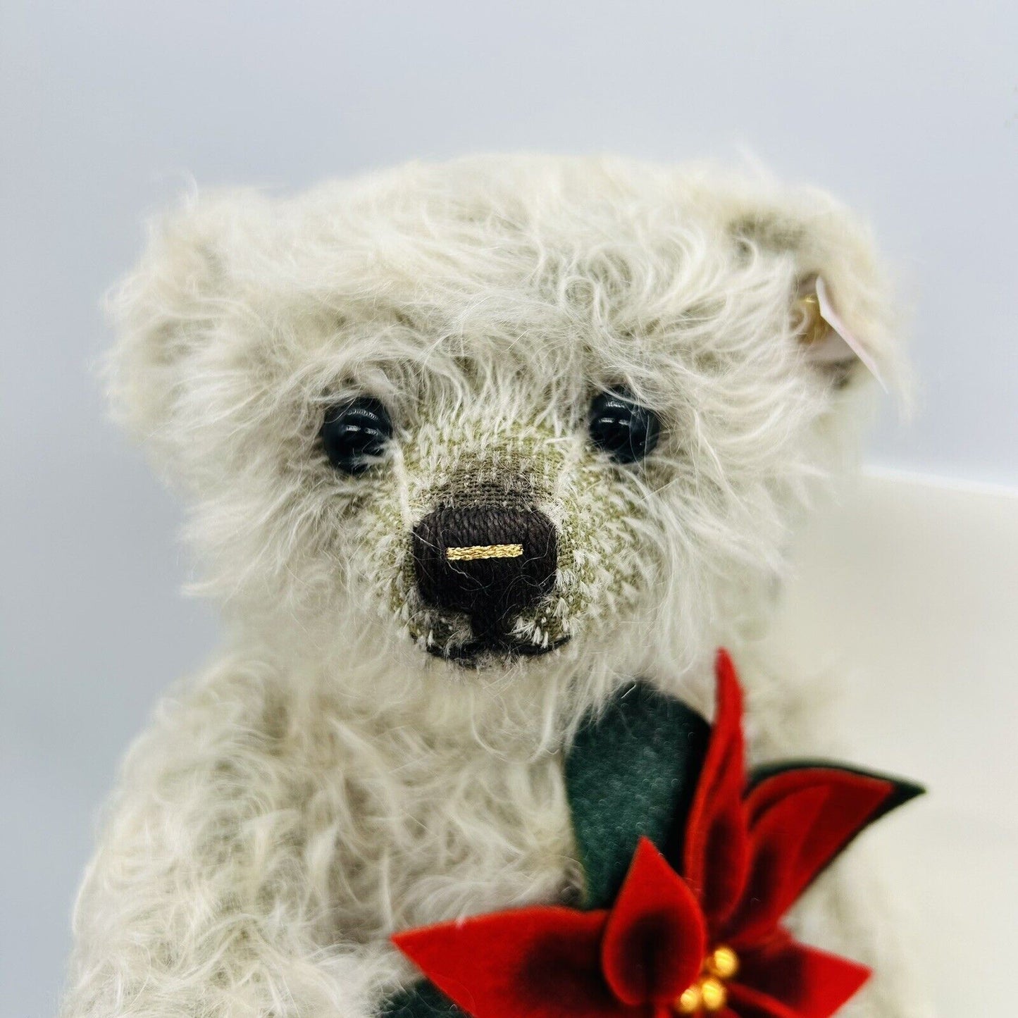 Steiff 035463 Teddybär Poinsettia Weihnachtsstern limitiert 1500 aus 2013 30 cm