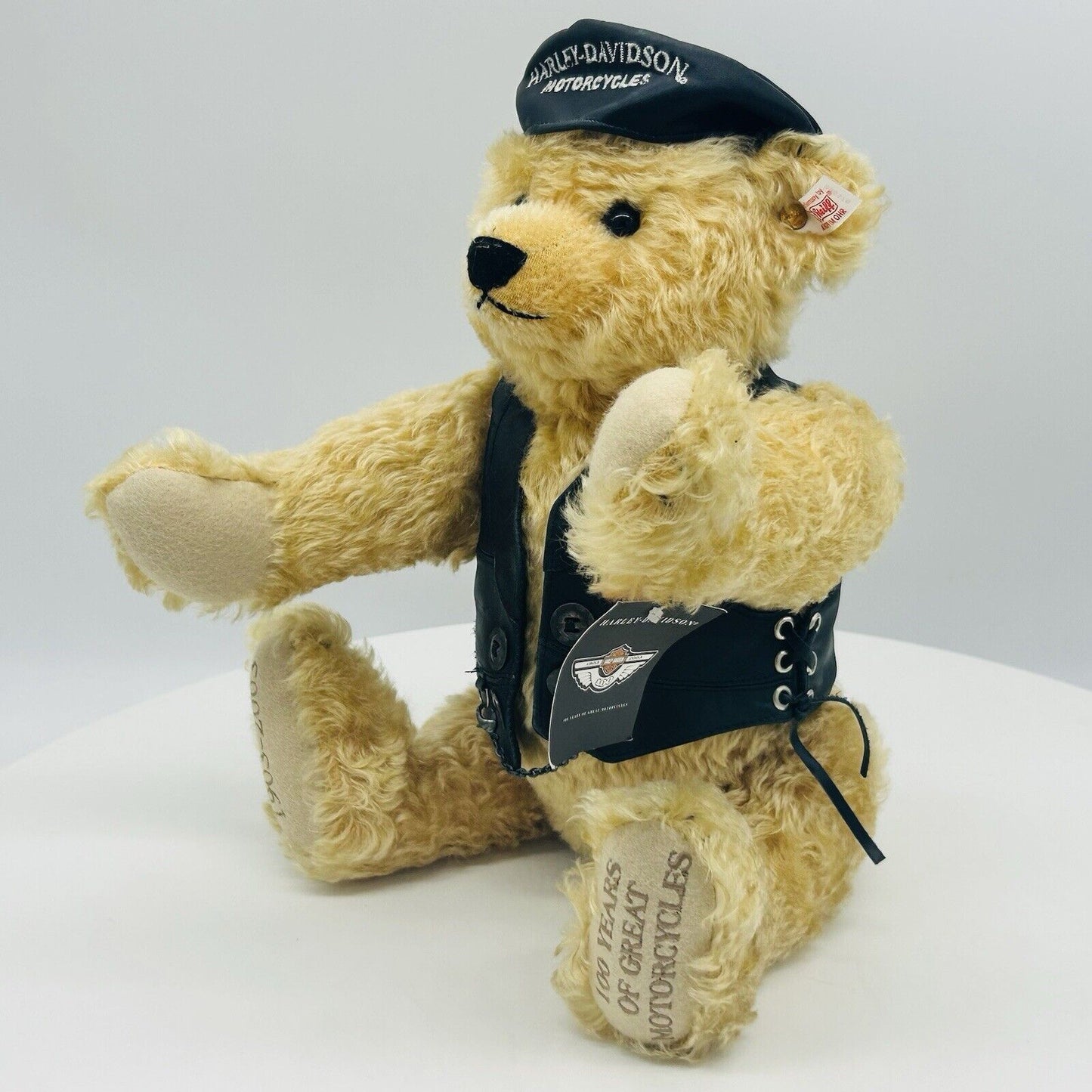 Steiff 666476 Teddybär Harley Davidson limitiert 5000 aus 2002 40 cm Mohair