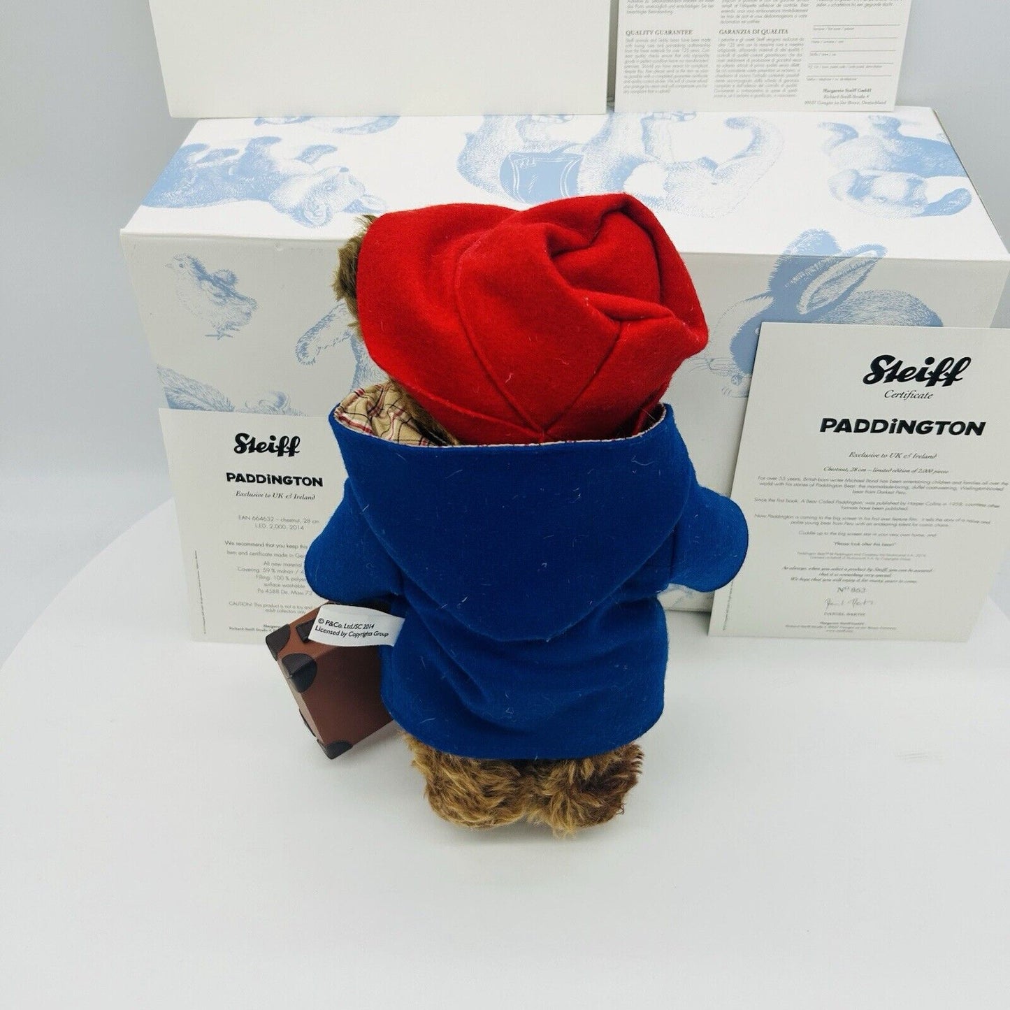 Steiff 664632 Paddington Bär limitiert 2000 28 cm Mohair