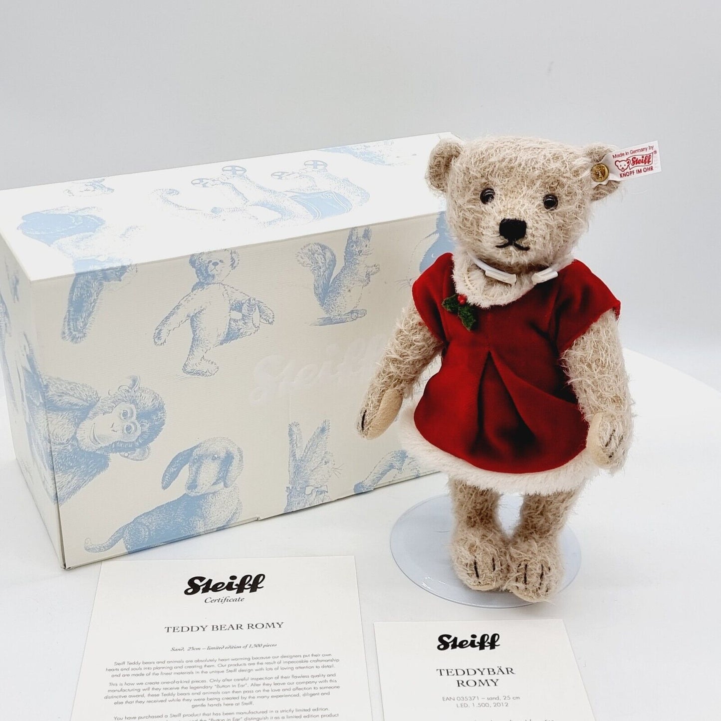 Steiff 035371 Teddybär Romy 25 cm limitiert auf 1500 Exemplaren Jahr 2012