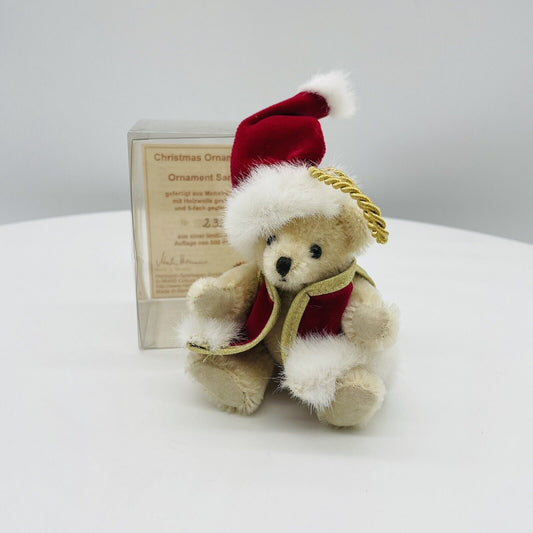 Hermann Coburg Teddybär Ornament Santa limitiert 500 11cm Mohair