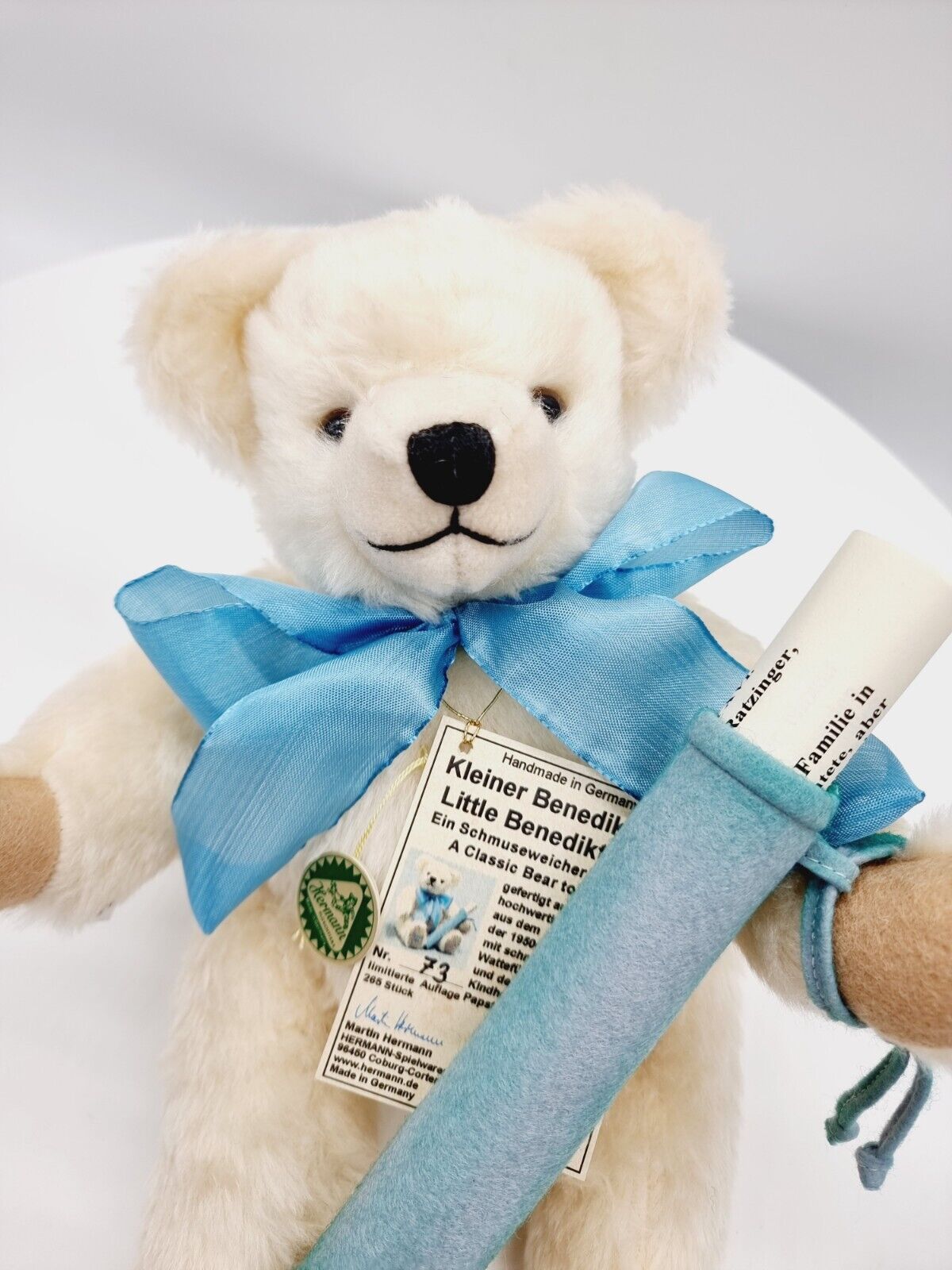 Hermann Coburg Teddybär Papst Benedikt 33cm Little Benedikt limitiert 265 Stück