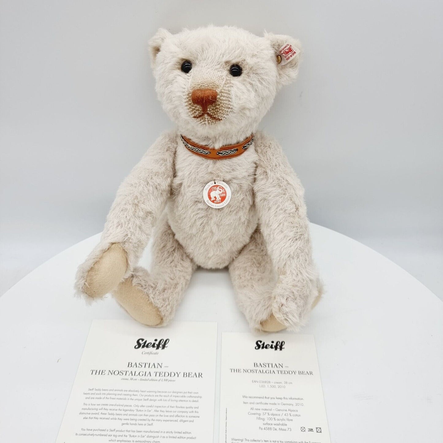 Steiff 036828 Teddybär Bastian - der Nostalgiebär limitiert 1500 aus 2010 38cm