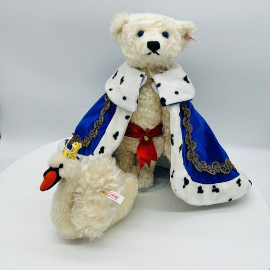 Steiff 670633 Teddybär König Ludwig mit Schwan limitiert 1500 aus 2001 35 cm