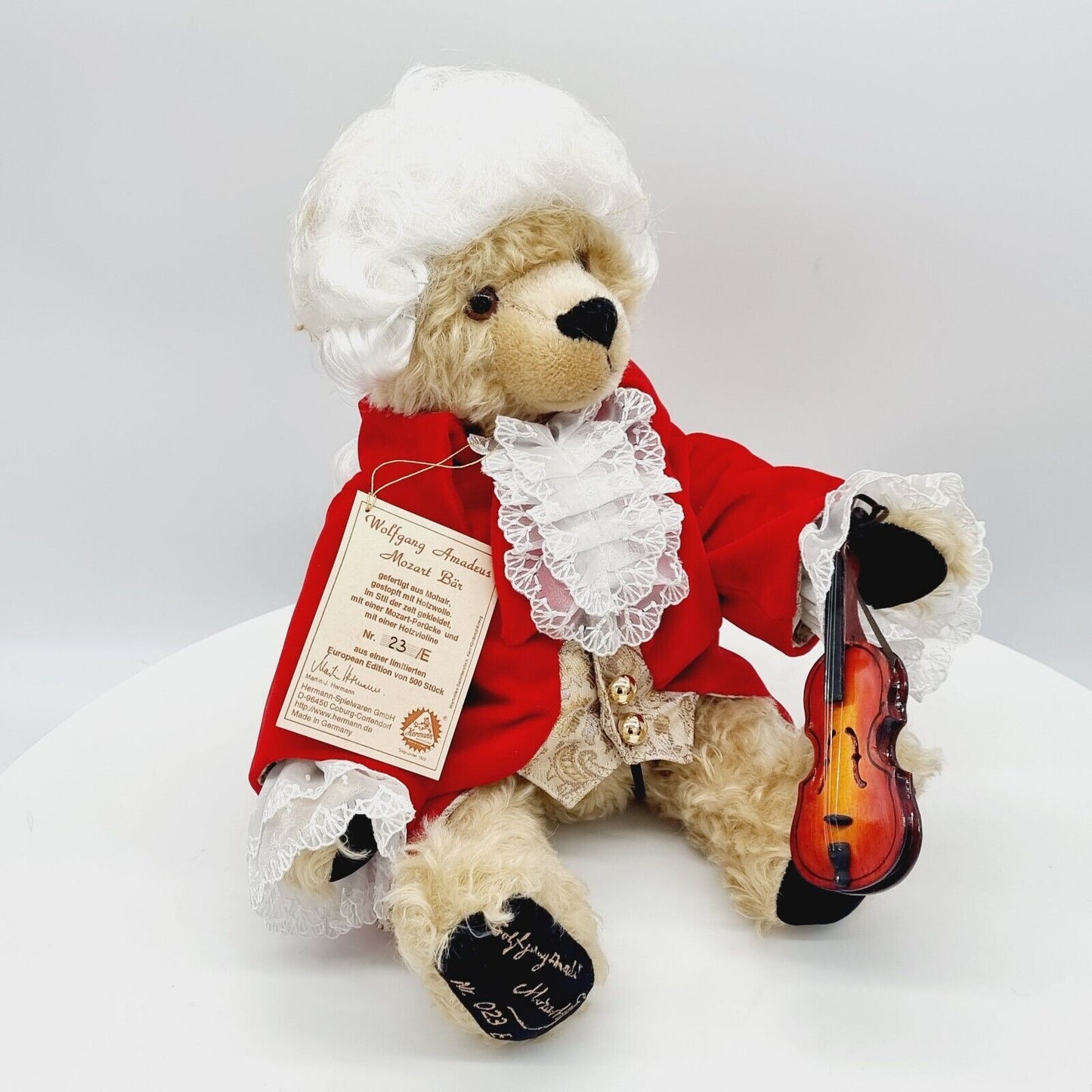 Hermann Coburg Teddybär Wolfgang Amadeus Mozart limitiert 500 42 cm Mohair