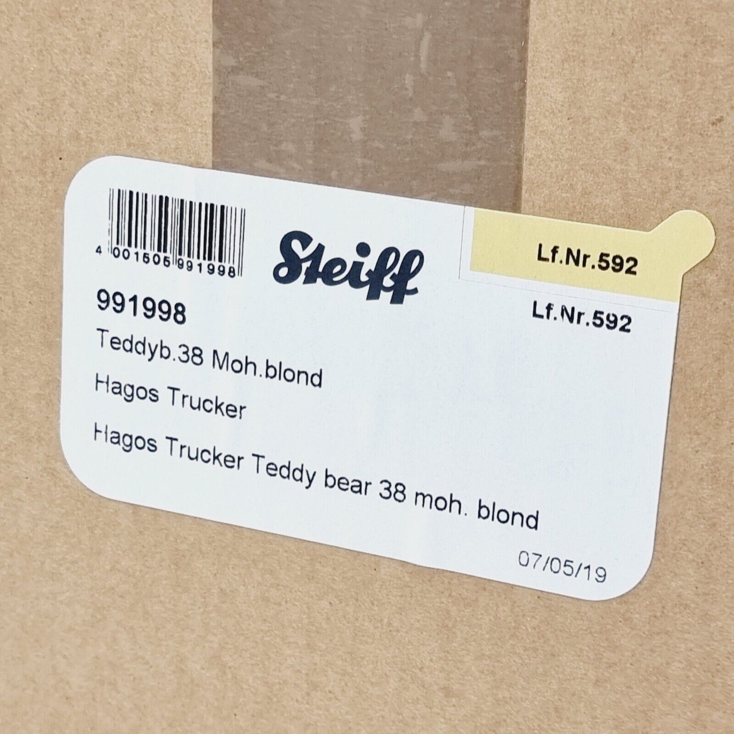 Steiff 991998 Teddybär Hagos limitiert 600 aus 2019 38 cm Mohair