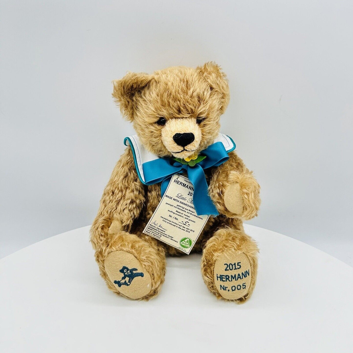 Hermann Coburg Teddybär Jahresbär 2015 Little Memory Zeitlimitierung 2015 36 cm