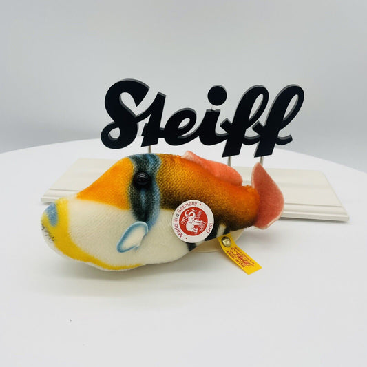 Steiff Orsi Drückerfisch 121876 neuwertig mit Brustschild 20cm neuwertig