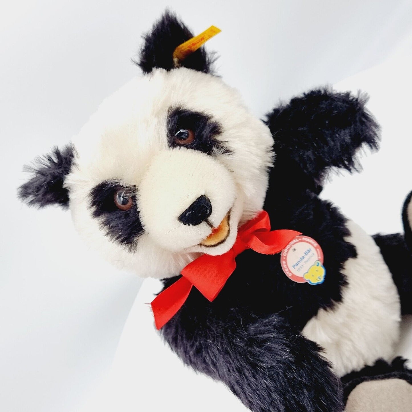 Steiff 408304 Panda Bär Replica 1938 mit Druckstimme 28 cm Mohair