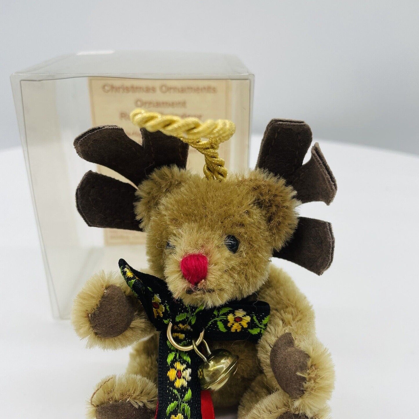 Hermann Coburg Teddybär Ornament Rudolf Reindeer limitiert 500 11cm Mohair