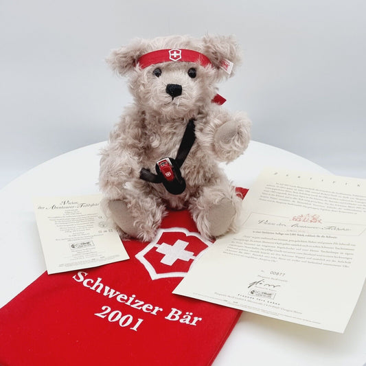 Steiff 660290 Victor der Abenteurer-Teddybär für Victorinox limitiert 2001 34 cm