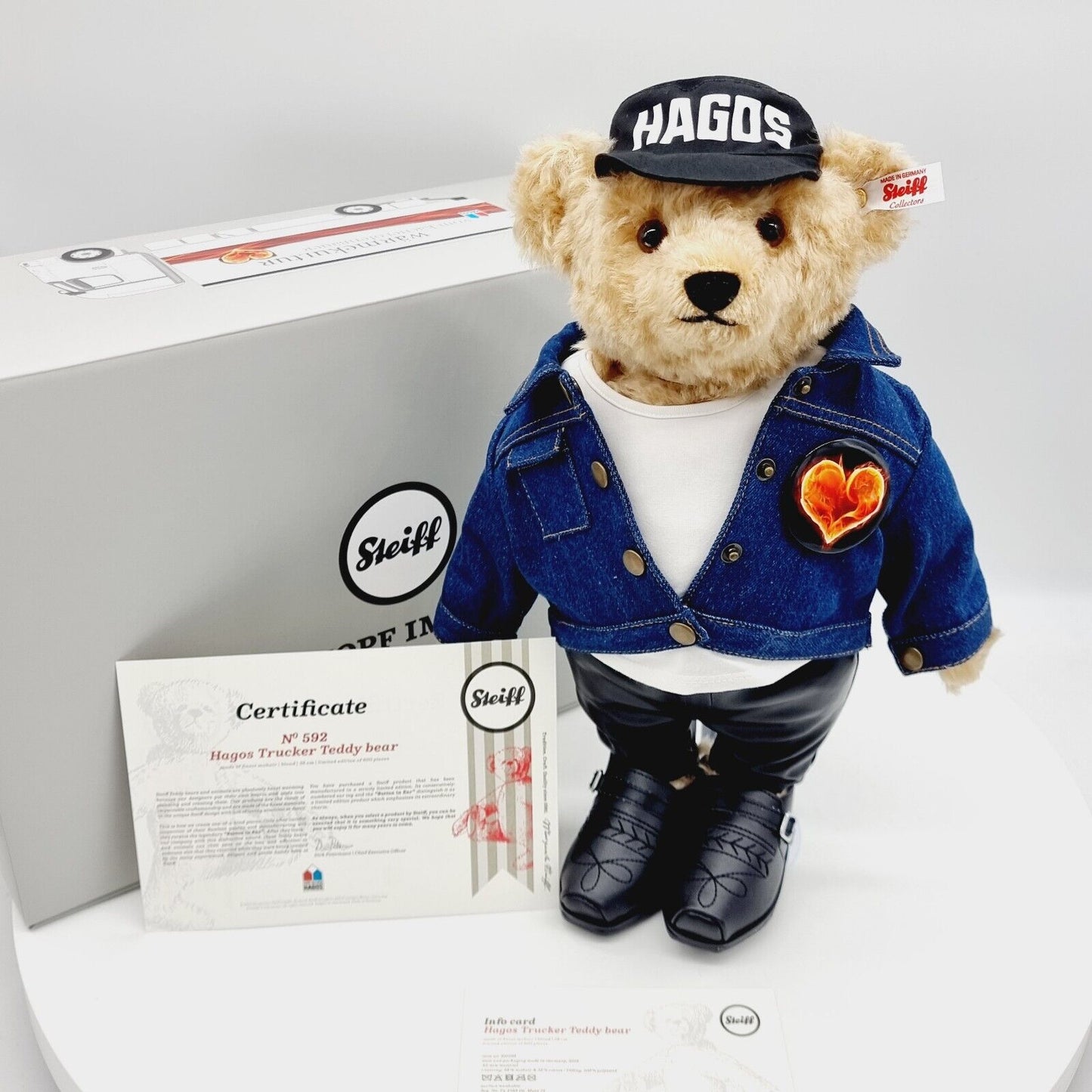 Steiff 991998 Teddybär Hagos limitiert 600 aus 2019 38 cm Mohair