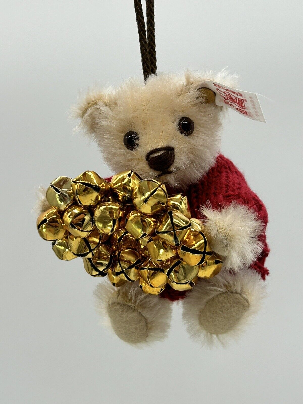 Steiff 668630 Teddybär Teddy with Wreath Ornament limitiert 1500 aus 2006 Mohair