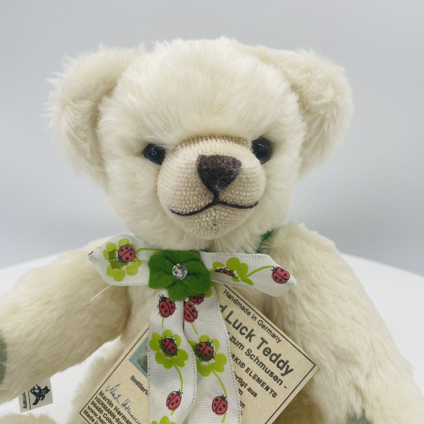 Hermann Coburg Teddybär Good Luck Teddy "Viel Glück" limitiert 88 32cm