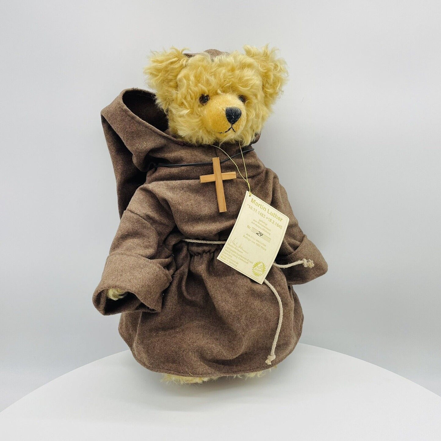 Hermann Coburg Teddybär Martin Luther limitiert 1000 40cm Mohair