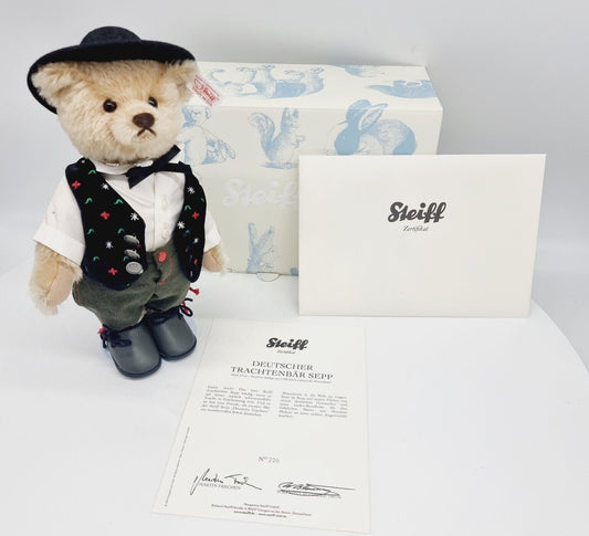 Steiff Teddybär Sepp 672200 limitiert 1500 aus 2009 23 cm Mohair