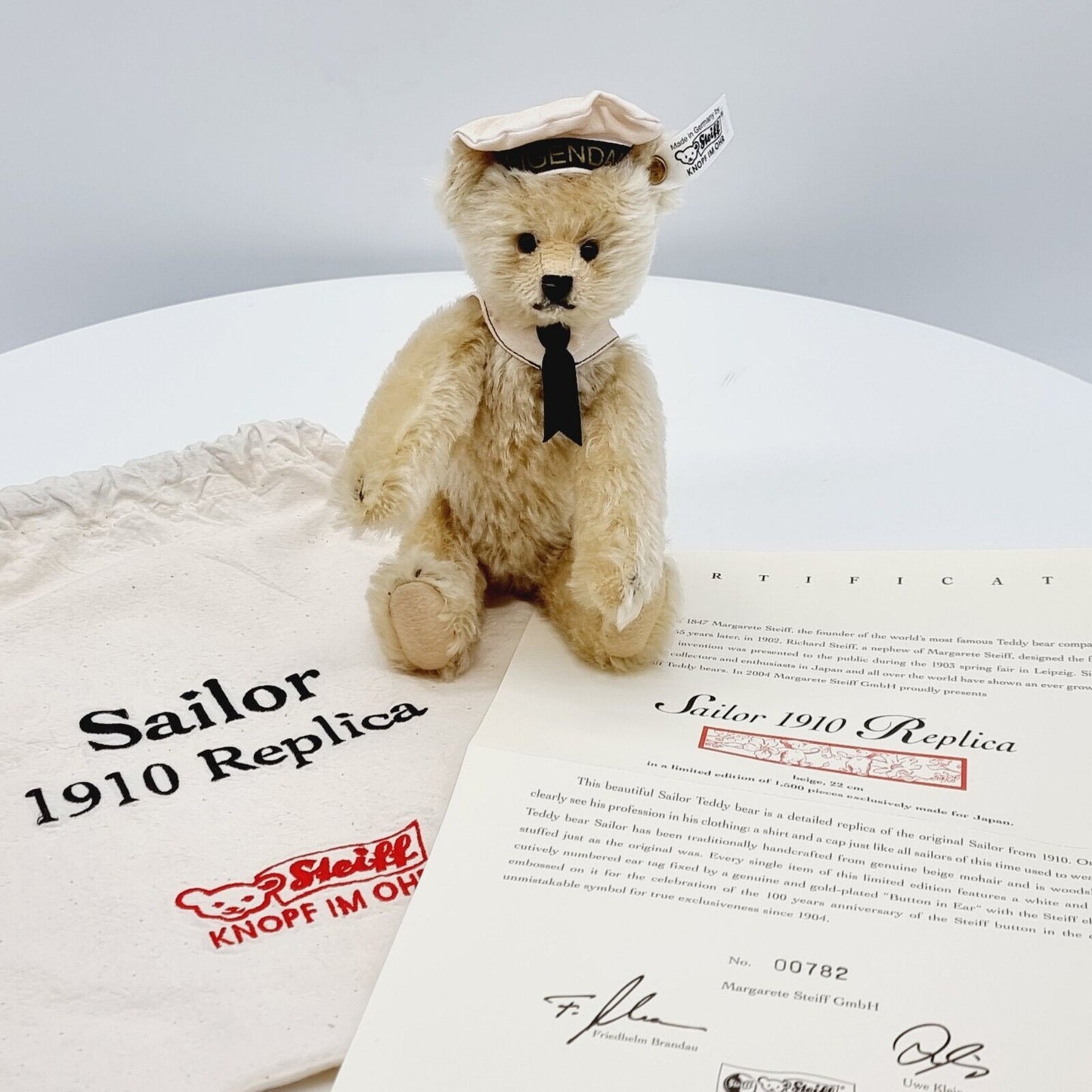 Steiff 676222 Teddybär Sailor 1910 Replica für Japan limitiert 1500 aus 2004