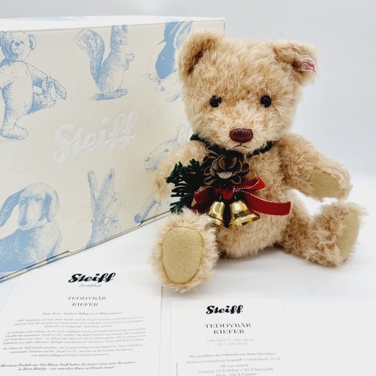 Steiff 034275 Teddybär Kiefer Weihnachten limitiert 1500 aus 2014 30 cm Mohair