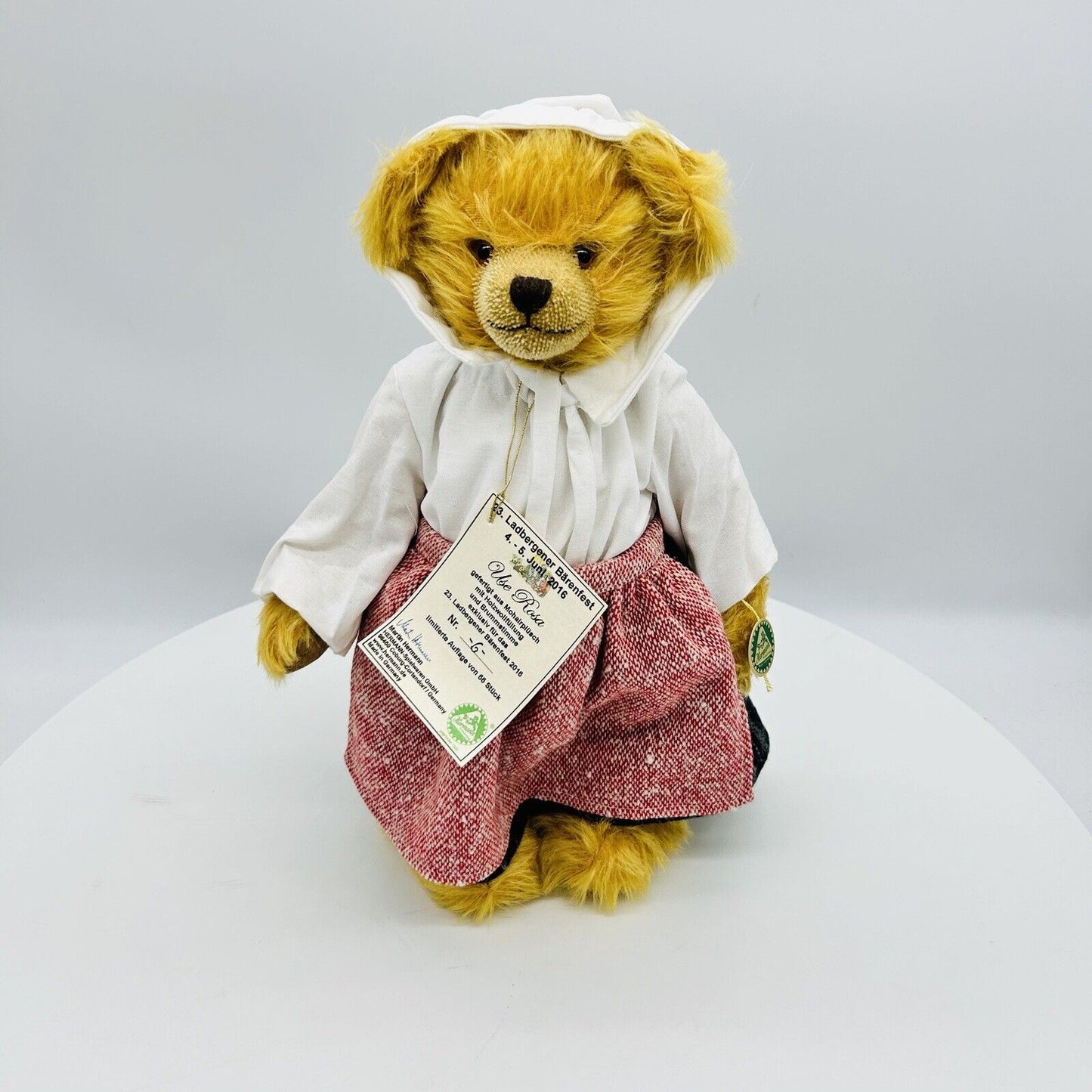 Hermann Coburg Teddybär Use Rosa limitiert 66 aus 2016 37 cm Mohair