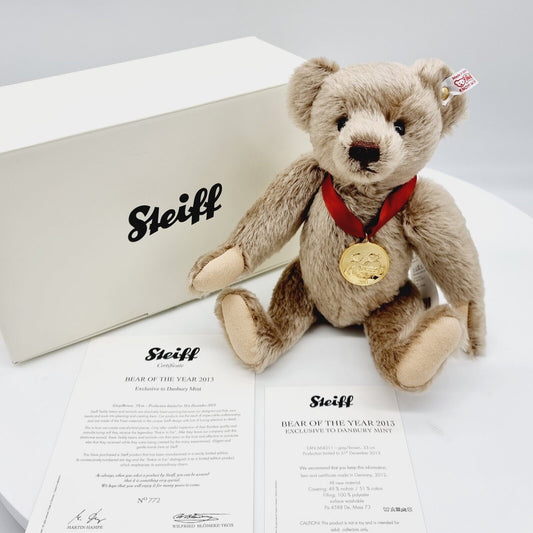 Steiff 664311 Danbury Mint Teddybär Year Bear 2013 limitiert 2013 33 cm Mohair