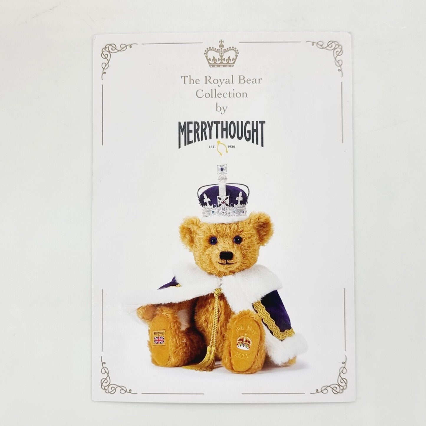 Merrythought Teddybär King Charls III Coronation Bear limitiert 2023 36 cm