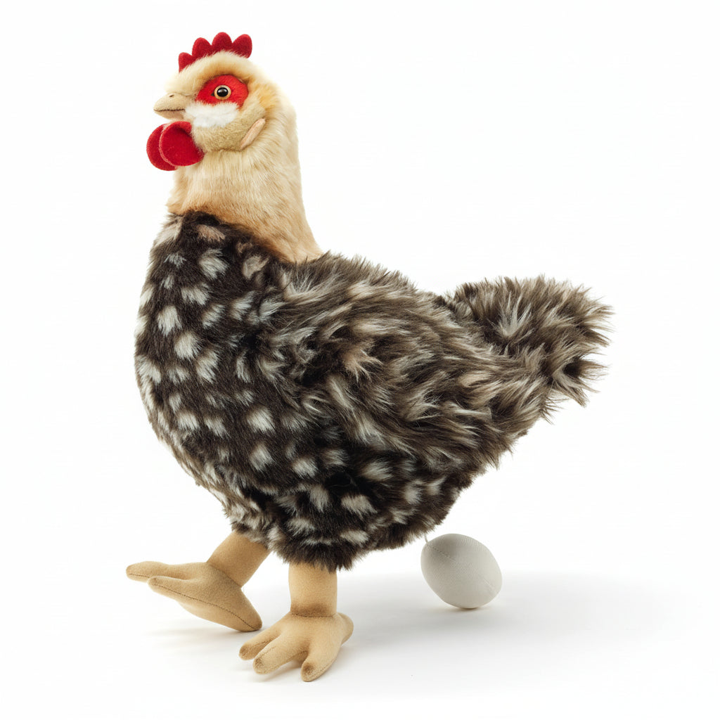 Uni-Toys Henne mit Ei 37 cm Plüsch-Huhn Bogel Plüschtier Kuscheltier