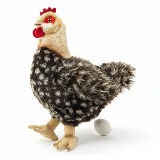 Uni-Toys Henne mit Ei 37 cm Plüsch-Huhn Bogel Plüschtier Kuscheltier