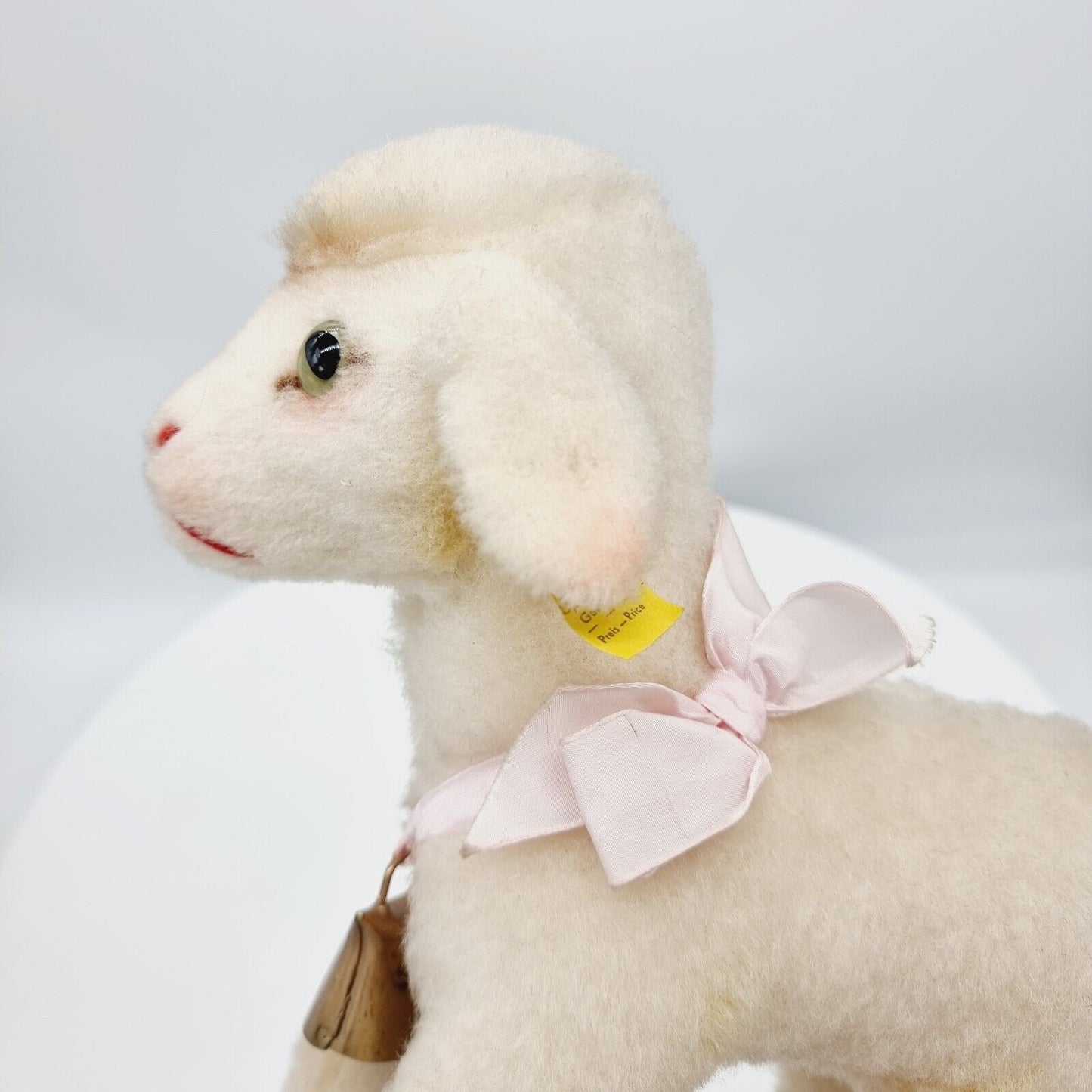 Steiff 6528,04 Lamm Lamby 28 cm 1959 - 1967 Wollplüsch mit Glocke stehend