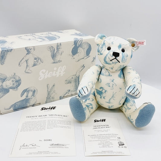 Steiff 038570 Teddybär Signature blau 30 cm limit. Auflage 2008 Stück Jahr 2008